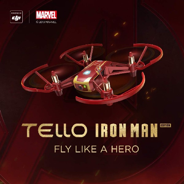 Dron - DJI Tello Iron Man Edition, Vídeo 720p, Foto 5 MP, Autonomía 13 minutos, Distancia 100 m
