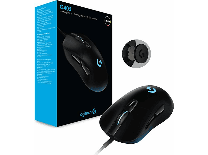 Logitech G G403 Hero Kabelgebundene Gaming Maus, Schwarz — Foto 5 von 5