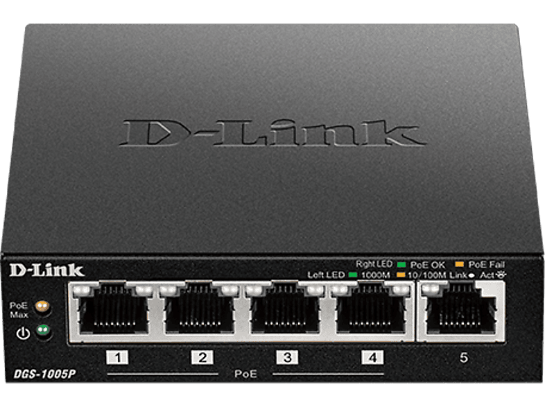 D-LINK Switch Gigabit Ethernet 5 ports PoE (DGS-1005P/E)