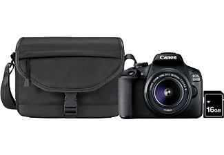 CANON Outlet EOS 2000D DSLR fényképezőgép + EF-S 18-55mm f/3.5-5.6 DC III + SB130 táska + 16GB SD kártya (2728C054)