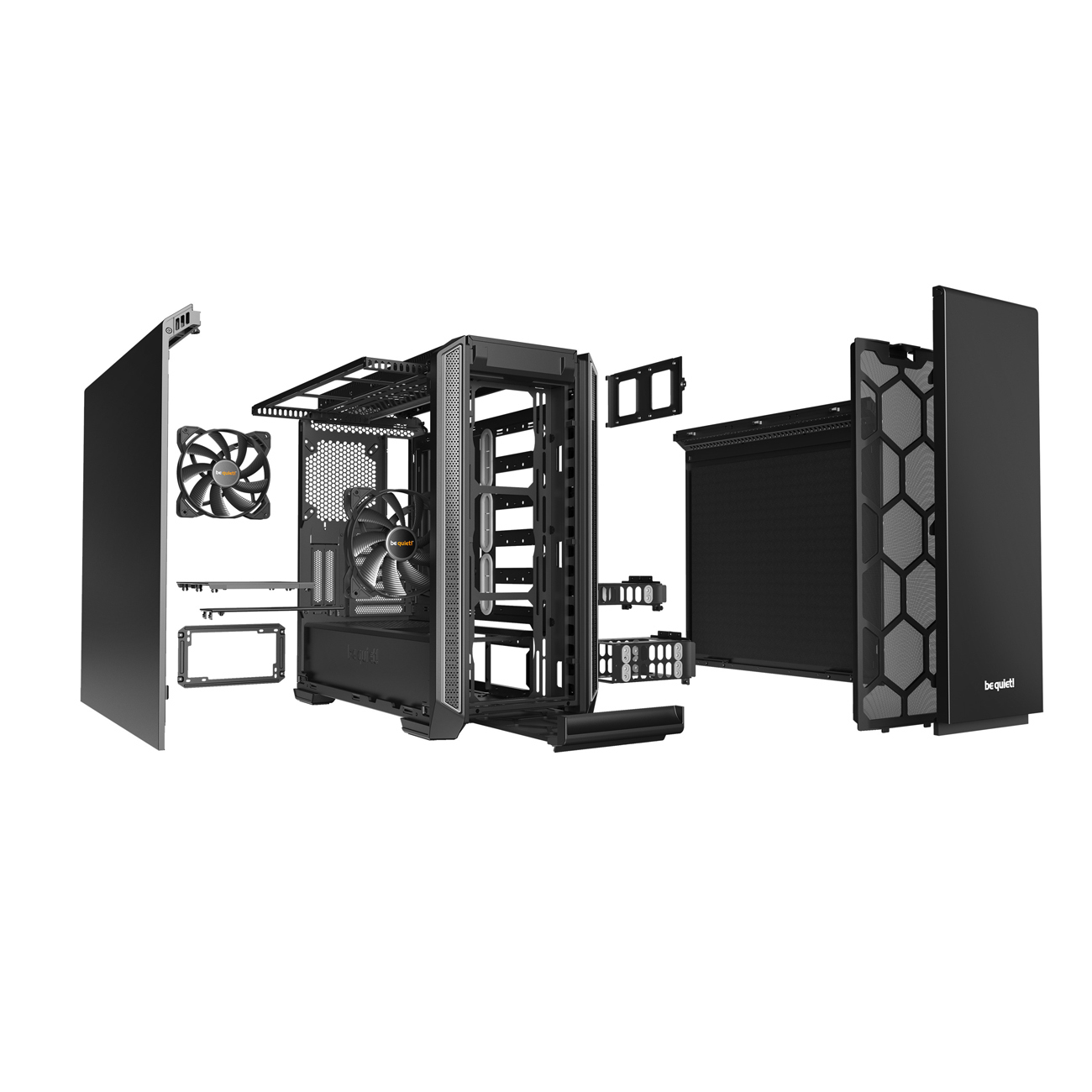 BE QUIET! BG027 Silent Base 601 PC-Gehäuse, Schwarz/Silber