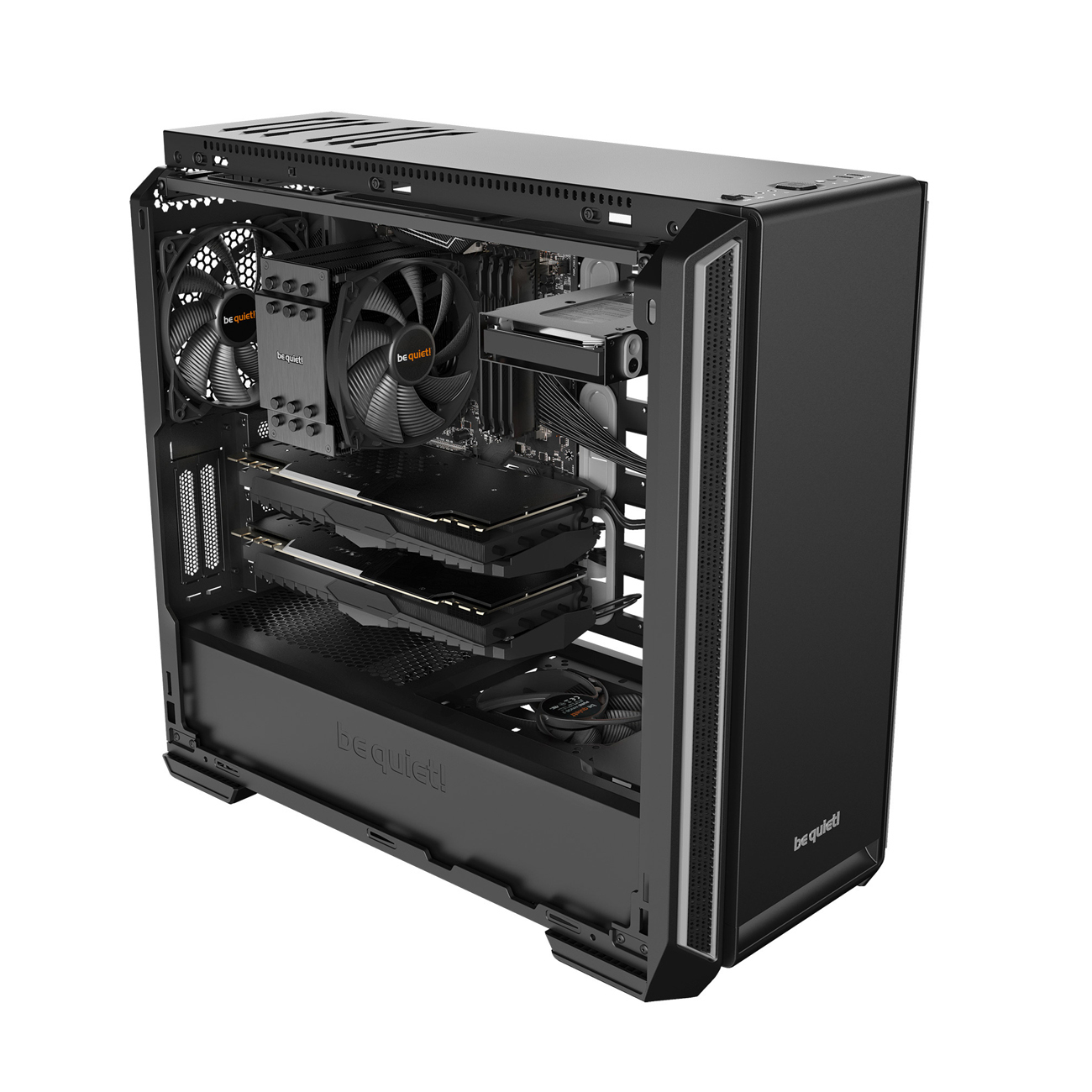 BE QUIET! BG027 Silent Base 601 PC-Gehäuse, Schwarz/Silber