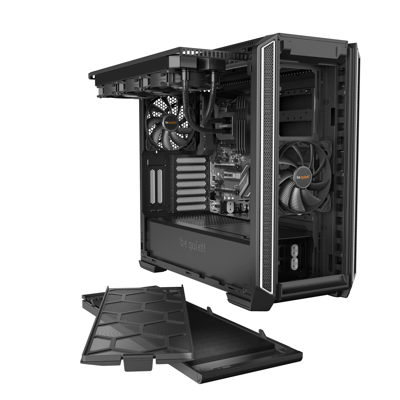 BE QUIET! BG027 Silent Base 601 PC-Gehäuse, Schwarz/Silber