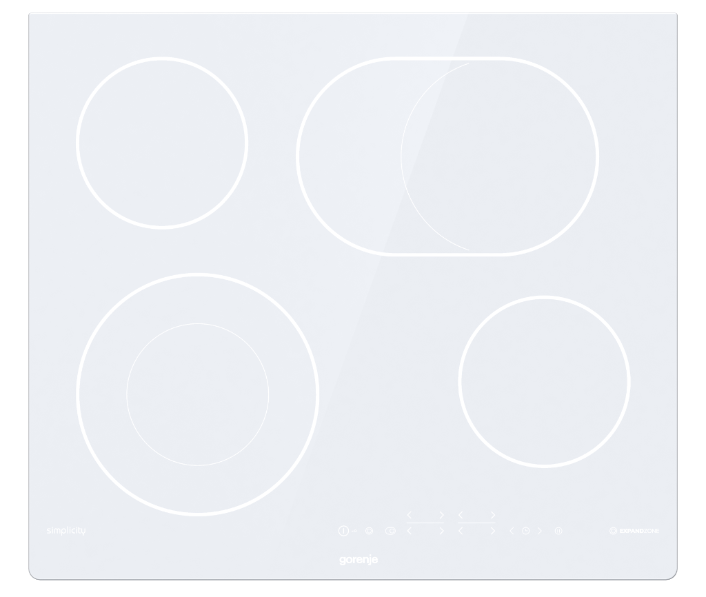GORENJE ECT 643 SYW beépíthető kerámia főzőlap, FishZone, StayWarm funkció, Stop&Go, Időzítő