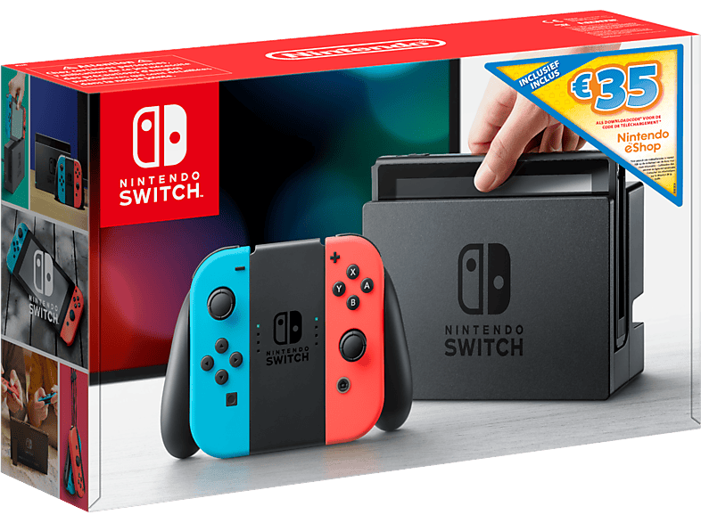 NINTENDO Switch Rood / Blauw + Nintendo Eshop Card 35€ (10002800)