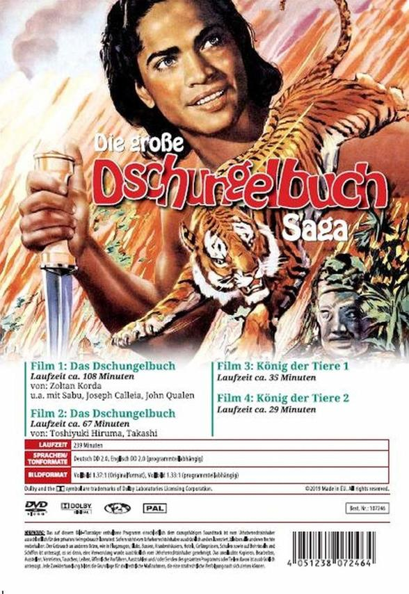 Filmplakat für 'Das Dschungelbuch Saga' auf Deutsch.