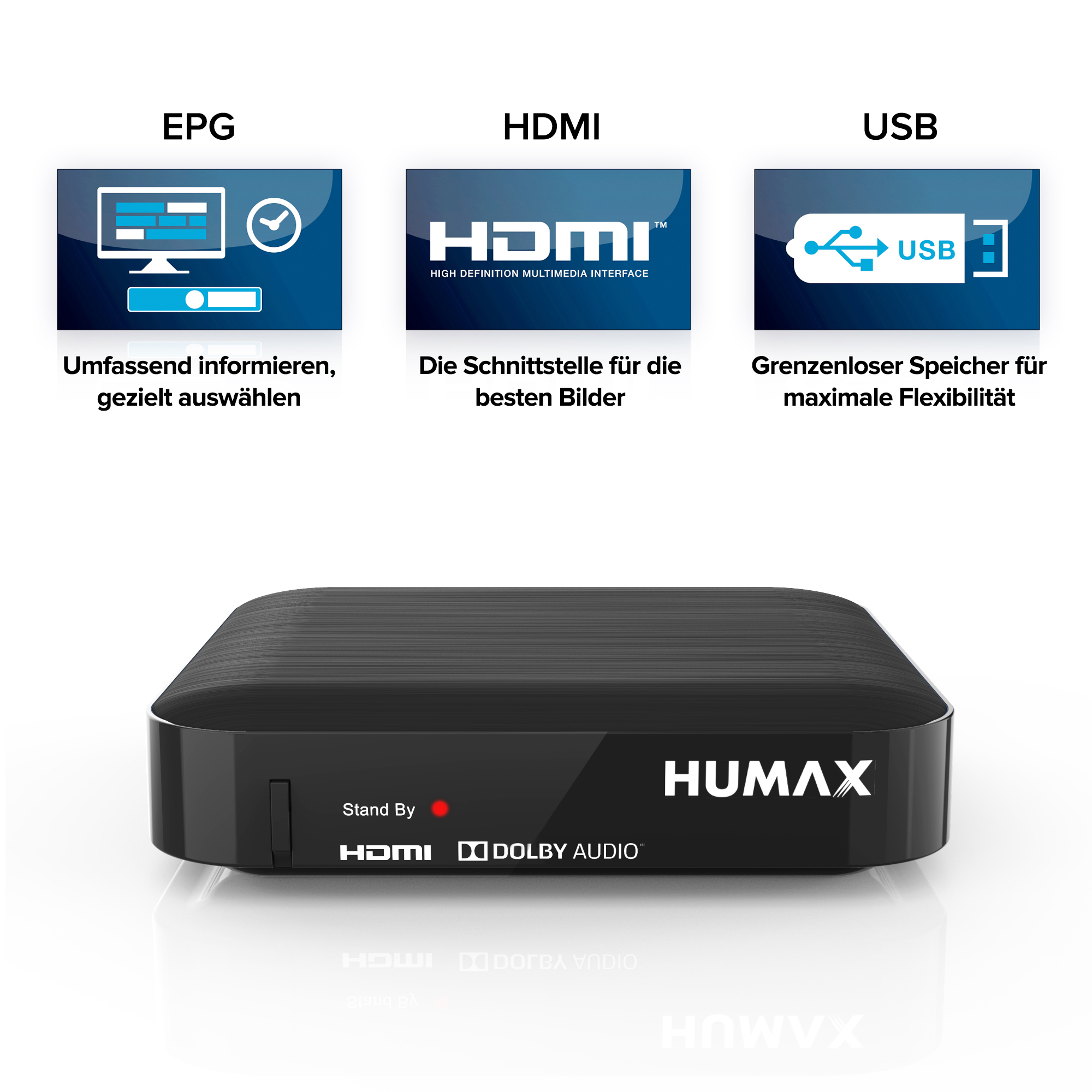 HUMAX Kabel HD Nano Kabelreceiver (HDTV, DVB-C, DVB-C2, Schwarz)