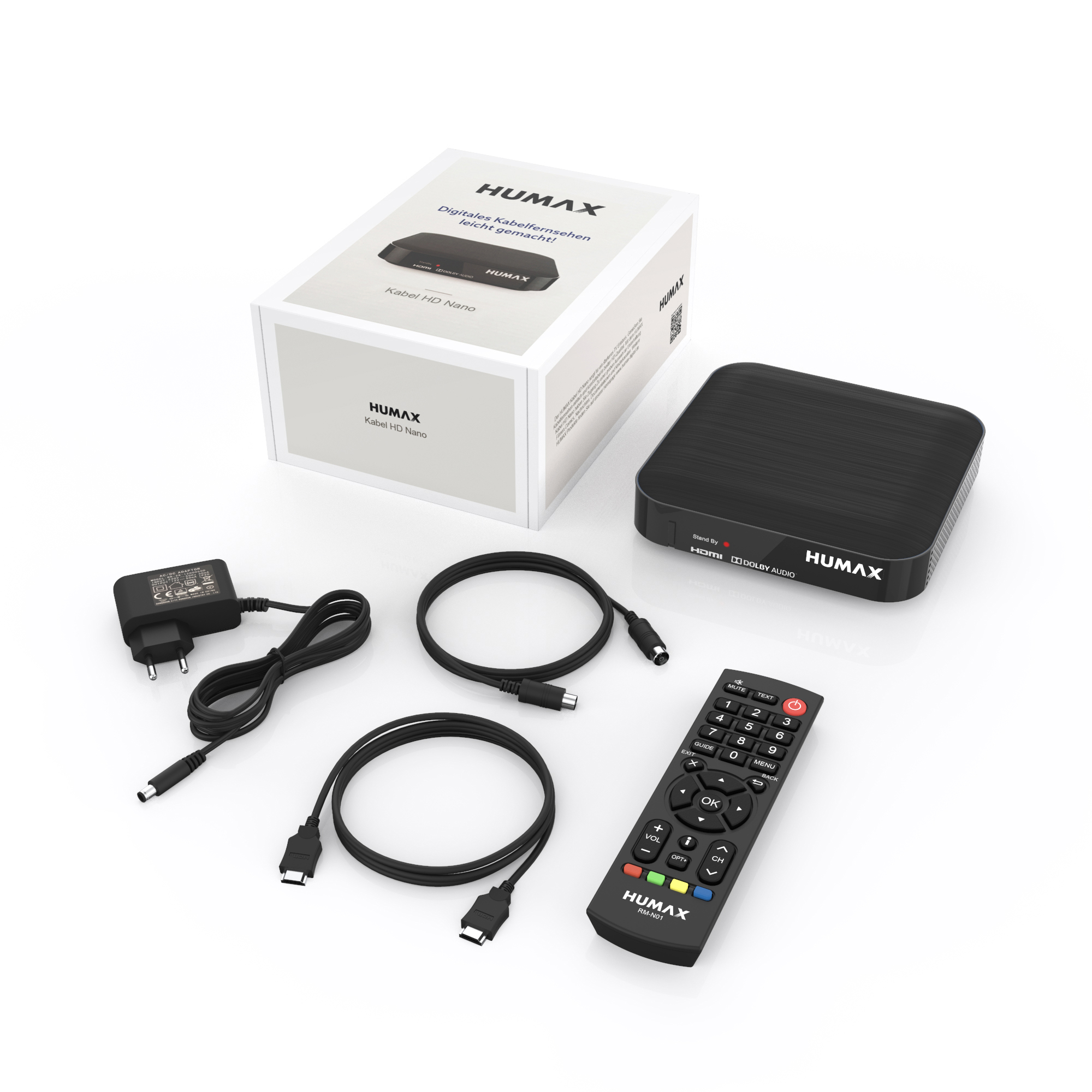 HUMAX Kabel HD Nano Kabelreceiver (HDTV, DVB-C, DVB-C2, Schwarz)
