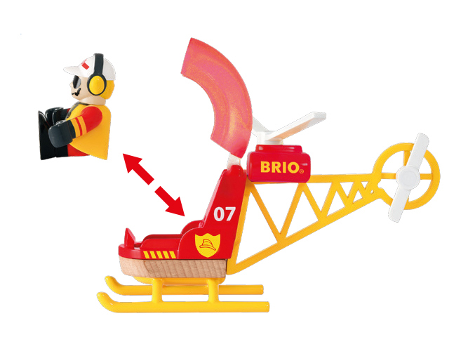 BRIO Feurwehr-Hubschrauber Spielset Mehrfarbig