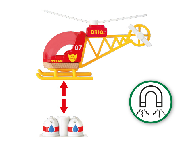 BRIO Feurwehr-Hubschrauber Spielset Mehrfarbig