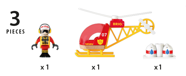 BRIO Feurwehr-Hubschrauber Spielset Mehrfarbig