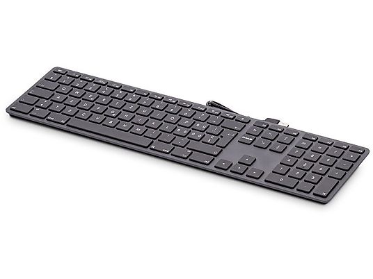 LMP USB-Tastatur KB-1243 - Tastatur (Schwarz / Silber)