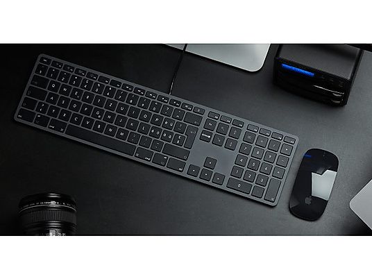 LMP USB-Tastatur KB-1243 - Tastatur (Schwarz / Silber)