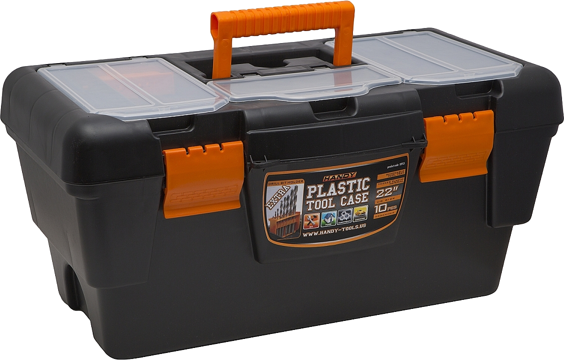 HANDY 10913 Műanyag szerszámtartó táska dupla csattal - 22
