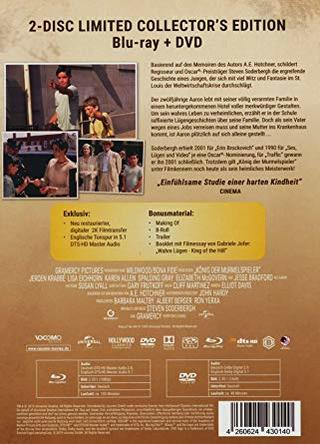 Rückseite einer DVD. Fotos aus einem Film, Text und ein Barcode sind sichtbar.