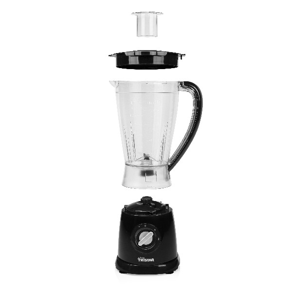 Batidora - Tristar BL-4464 Volumen de 1.5 litros, Cuchillas de acero inoxidable, Negra