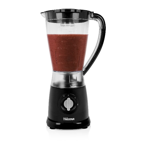 Batidora - Tristar BL-4464 Volumen de 1.5 litros, Cuchillas de acero inoxidable, Negra