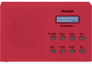 TECHNISAT TECHNIRADIO 3 - Radio digitale (DAB+, FM, Rosso)