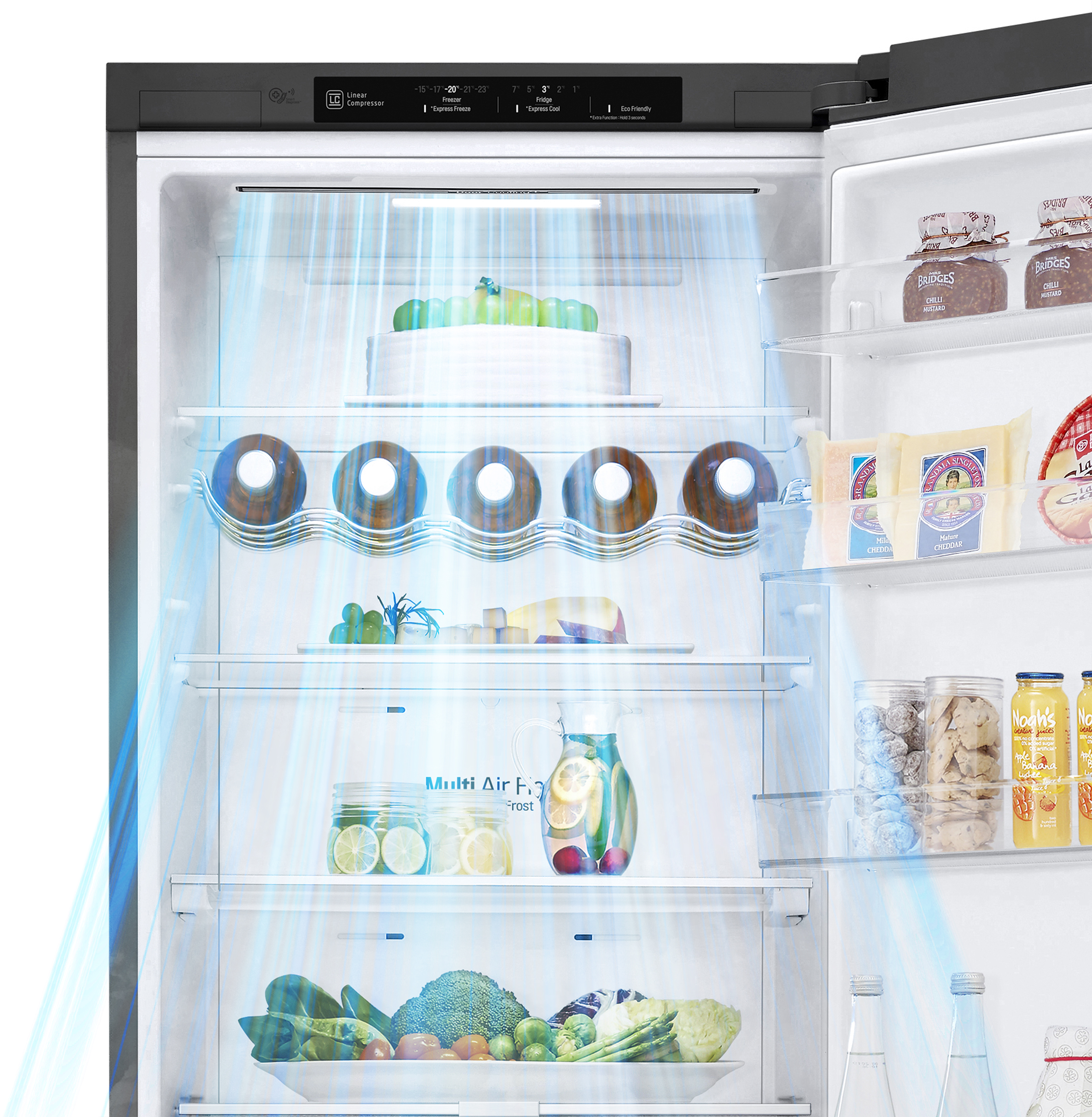 LG GBB62PZGFN Kühlgefrierkombination (D, 384 l, 2030 mm hoch, Edelstahl)