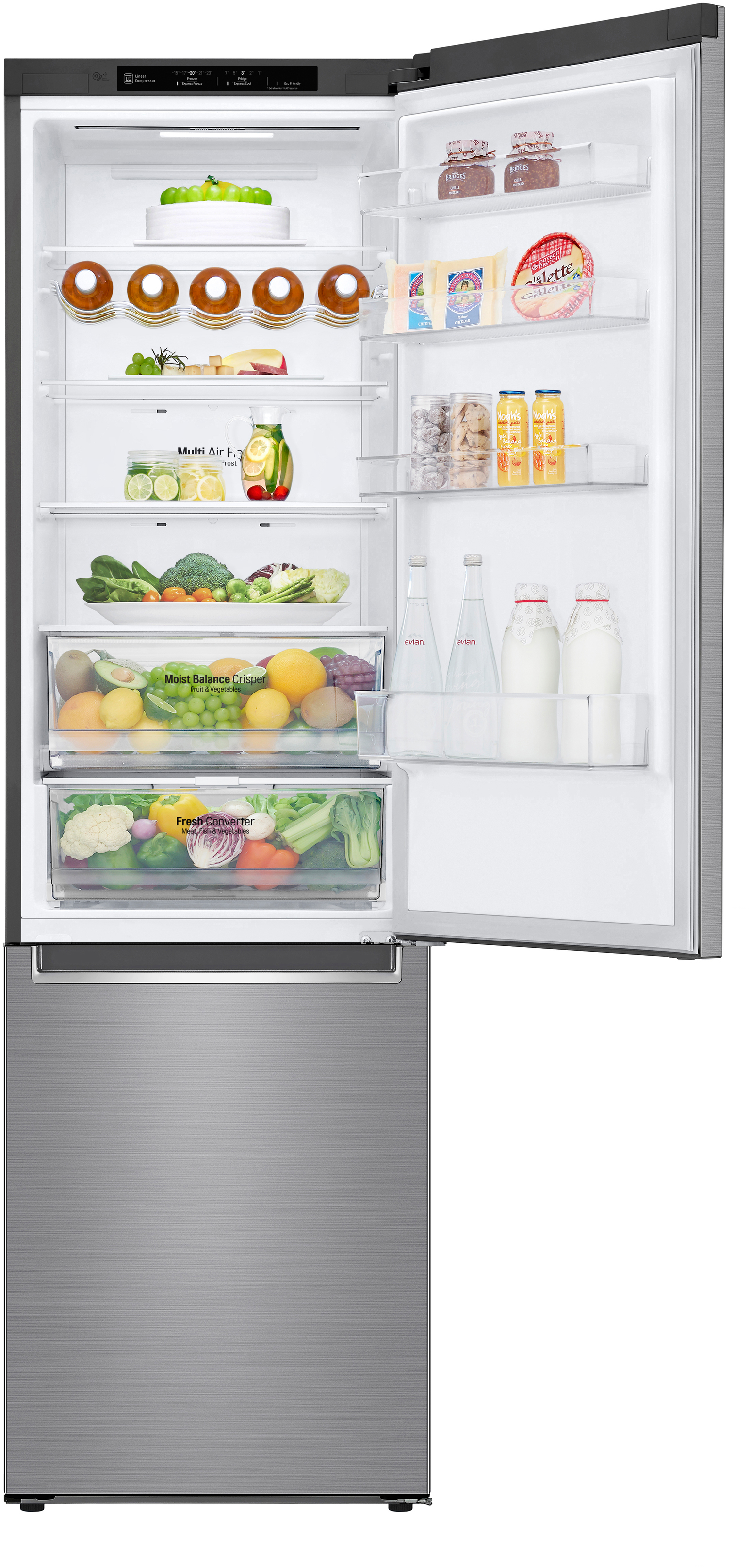 LG GBB62PZGFN Kühlgefrierkombination (D, 384 l, 2030 mm hoch, Edelstahl)