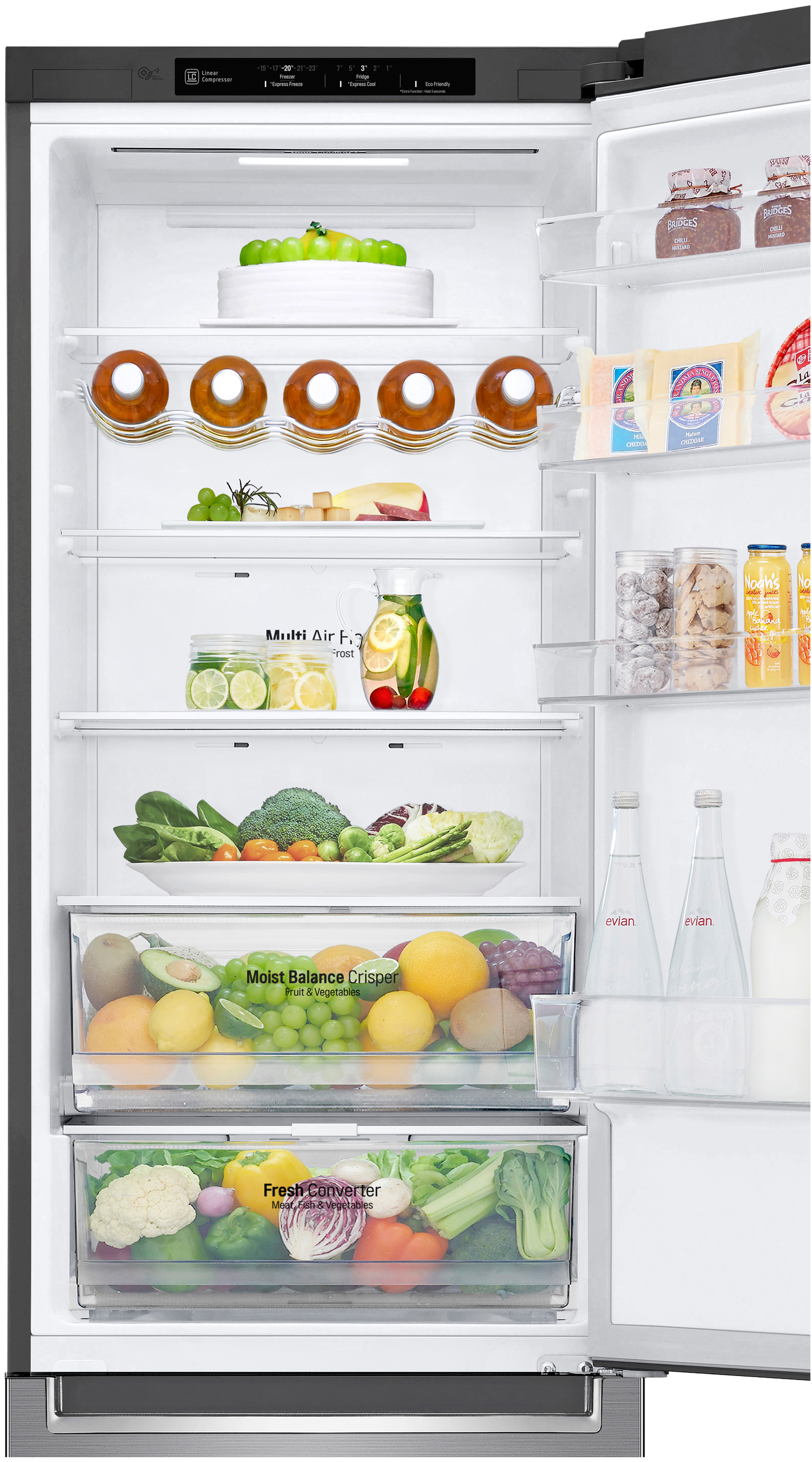 LG GBB62PZGFN Kühlgefrierkombination (D, 384 l, 2030 mm hoch, Edelstahl)