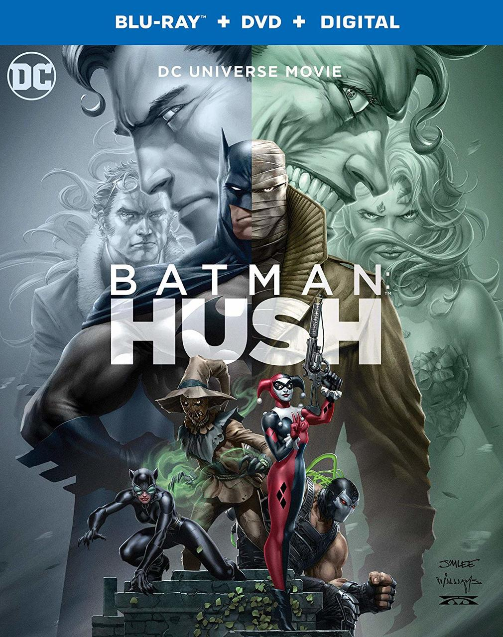 Batman Hush-Cover. Batman, Joker, Catwoman und andere Charaktere werden vorgestellt.