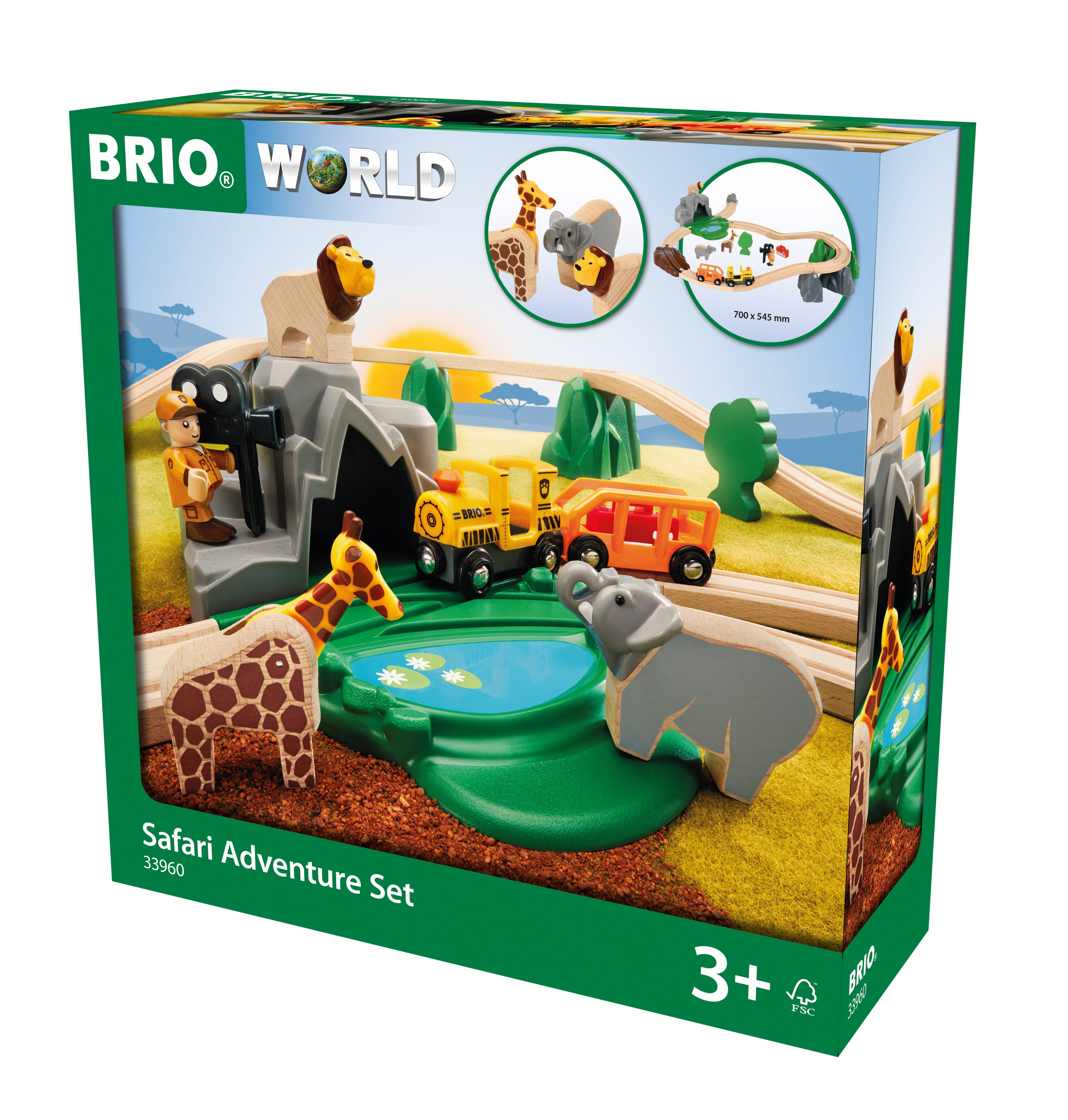 BRIO World Safari Holzeisenbahnset Eisenbahn Mehrfarbig