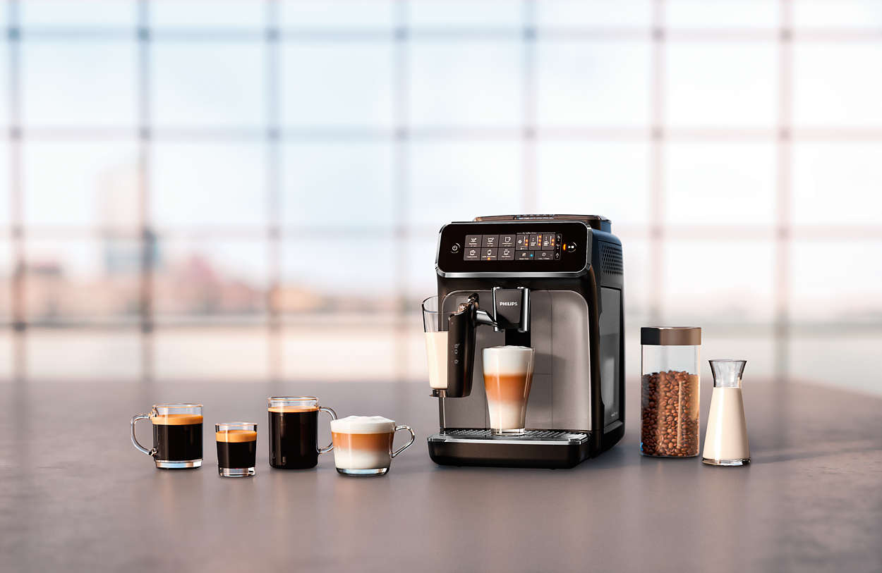 PHILIPS  Machine expresso LatteGo Series 3200 (EP3246/70) - Machine expresso full automatique - Nombre max. de tasses: 12 - Noir