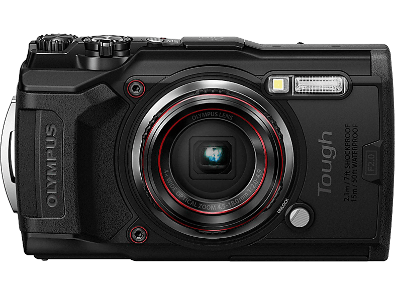 OLYMPUS Compact camera Tough TG-6 Zwart (V104210BE000)