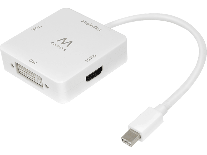 EWENT miniDisplayPort adapter naar HDMI/VGA/DVI (EW9863)