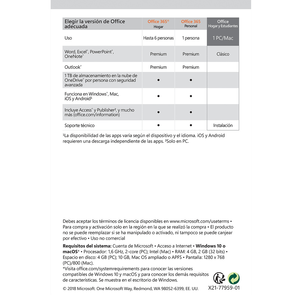 Software - Microsoft Office Hogar y Estudiantes 2019, 1 Usuario, 1 Dispositivo
