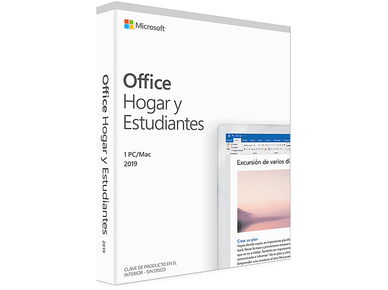 Descanso Amperio aritmética Software | Microsoft Office Hogar y Estudiantes 2019, 1 Usuario, 1  Dispositivo