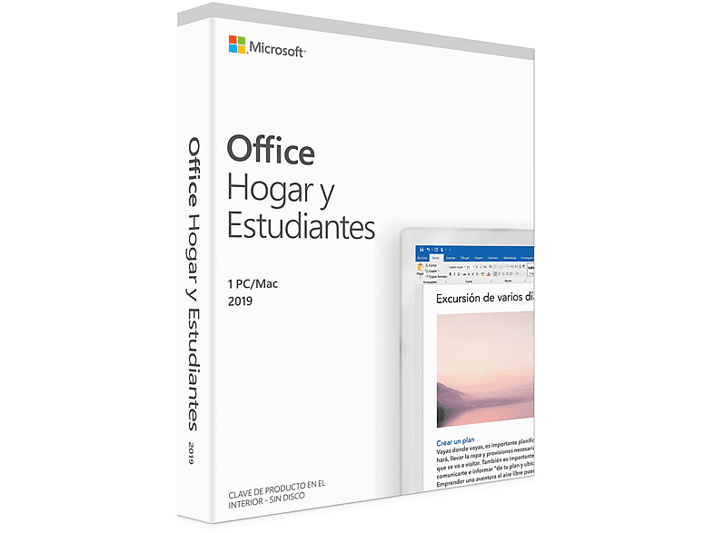 Software | Microsoft Office Hogar y Estudiantes 2019, 1 Usuario, 1  Dispositivo