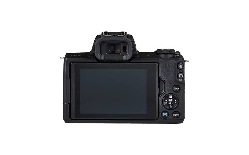 CANON EOS M50 + EF-M 15-45mm f/3.5-6.3 IS STM + EF-M 55-200mm f/4.5-6.3 IS STM Fotoğraf Makinesi Siyah