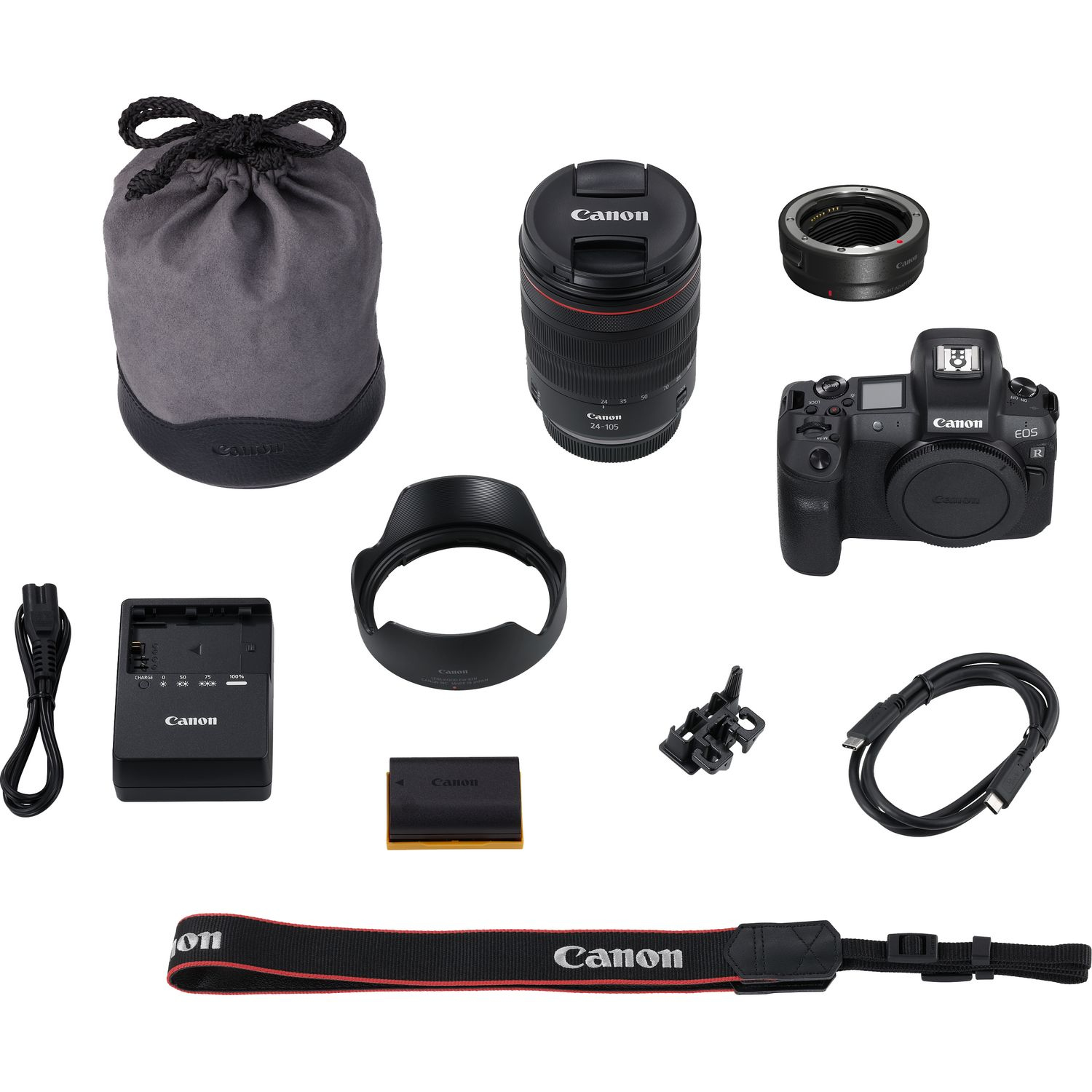CANON EOS R + EF to RF adapter + RF 24-105mm f/4L IS USM