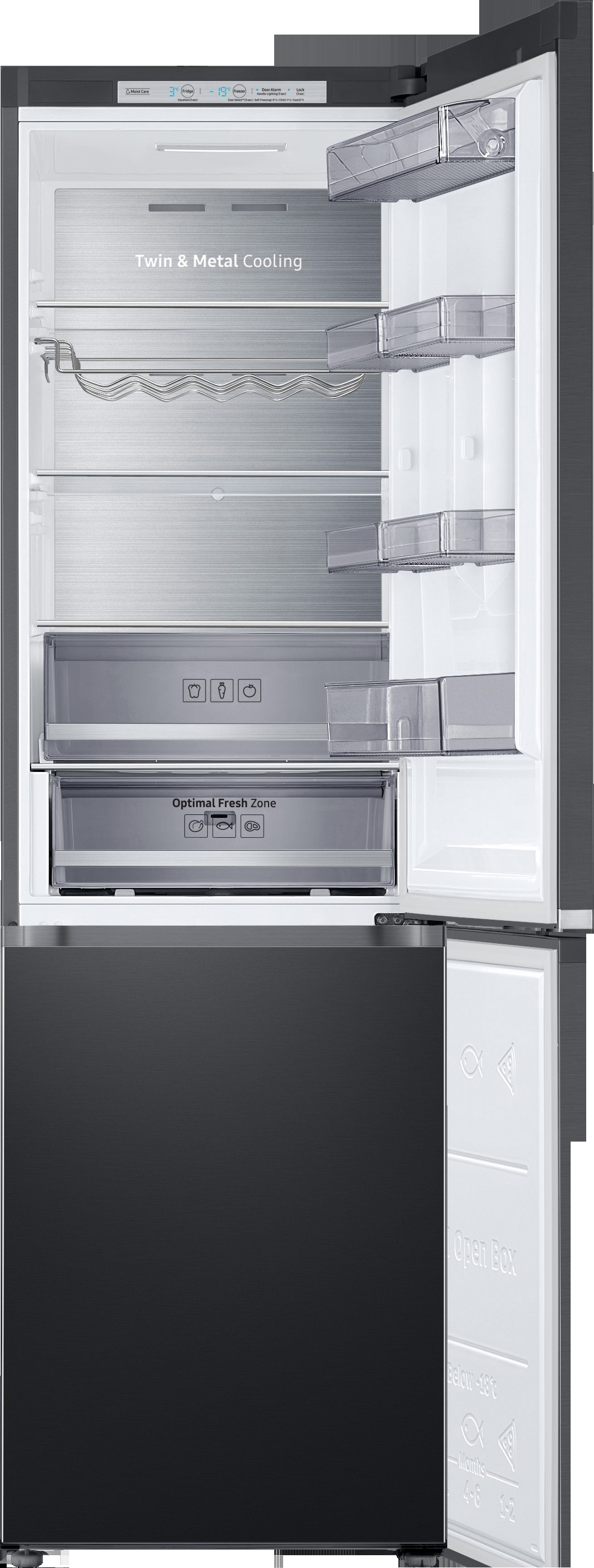 SAMSUNG RL36R8739B1 Kühlgefrierkombination (D, 368 l, 2017 mm hoch, Schwarzer Edelstahl)