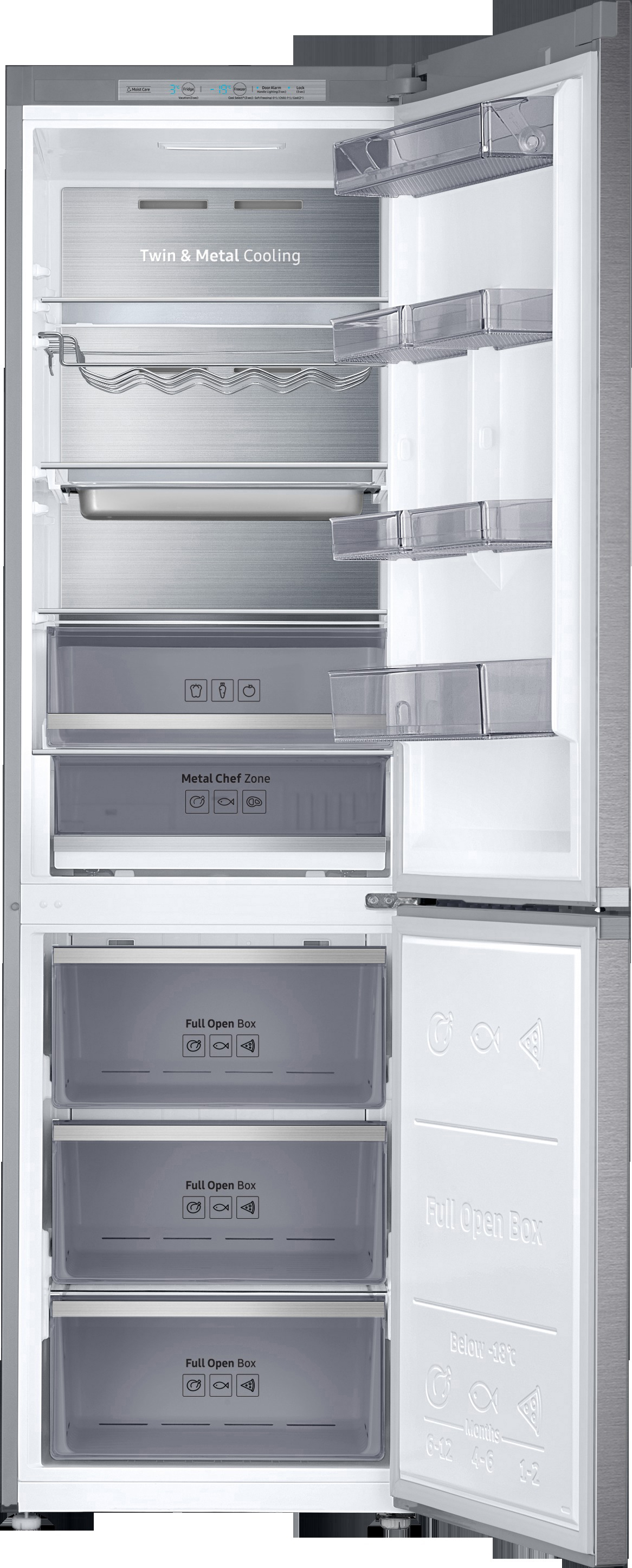 SAMSUNG RL36R8799SR Kühlgefrierkombination (D, 368 l, 2017 mm hoch, Edelstahl)