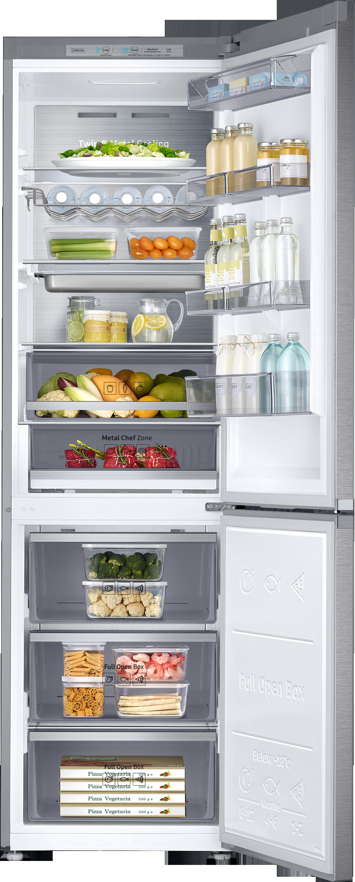 SAMSUNG RL36R8799SR Kühlgefrierkombination (D, 368 l, 2017 mm hoch, Edelstahl)