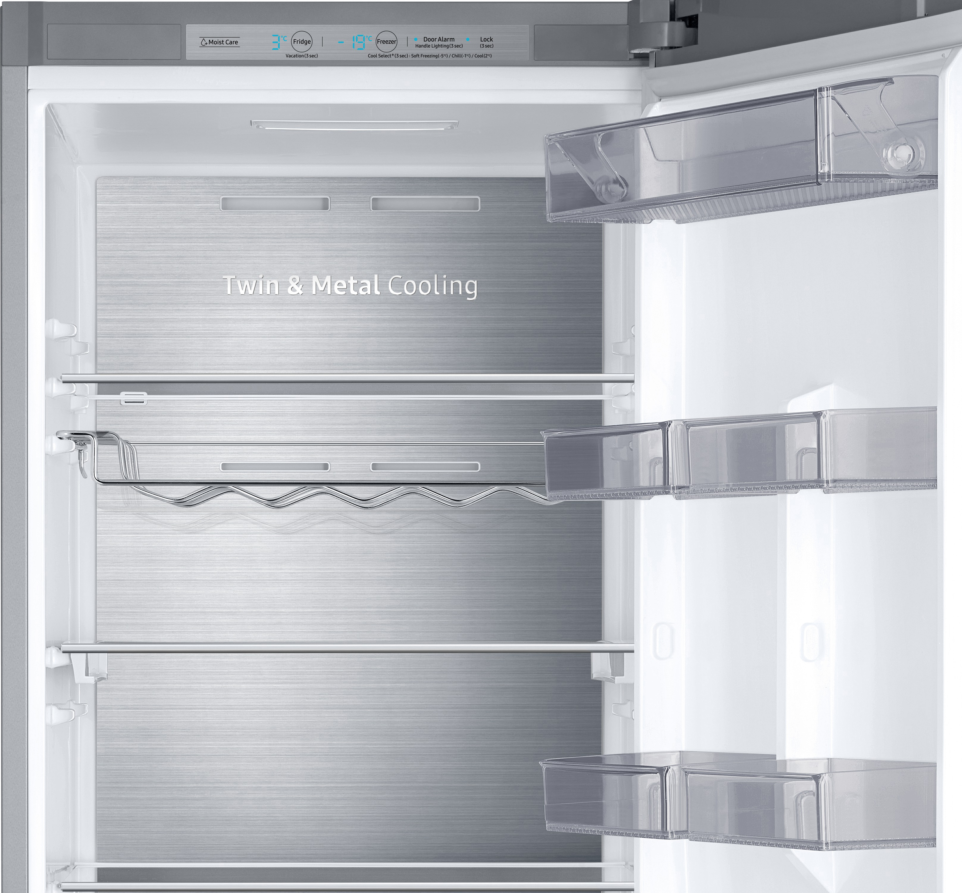 SAMSUNG RL41R7799SR Kühlgefrierkombination (D, 421 l, 2017 mm hoch, Edelstahl)