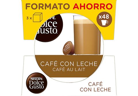 Cápsulas monodosis  Dolce Gusto Café con leche, Pack de 3 cajas de 16  cápsulas (48 en total)