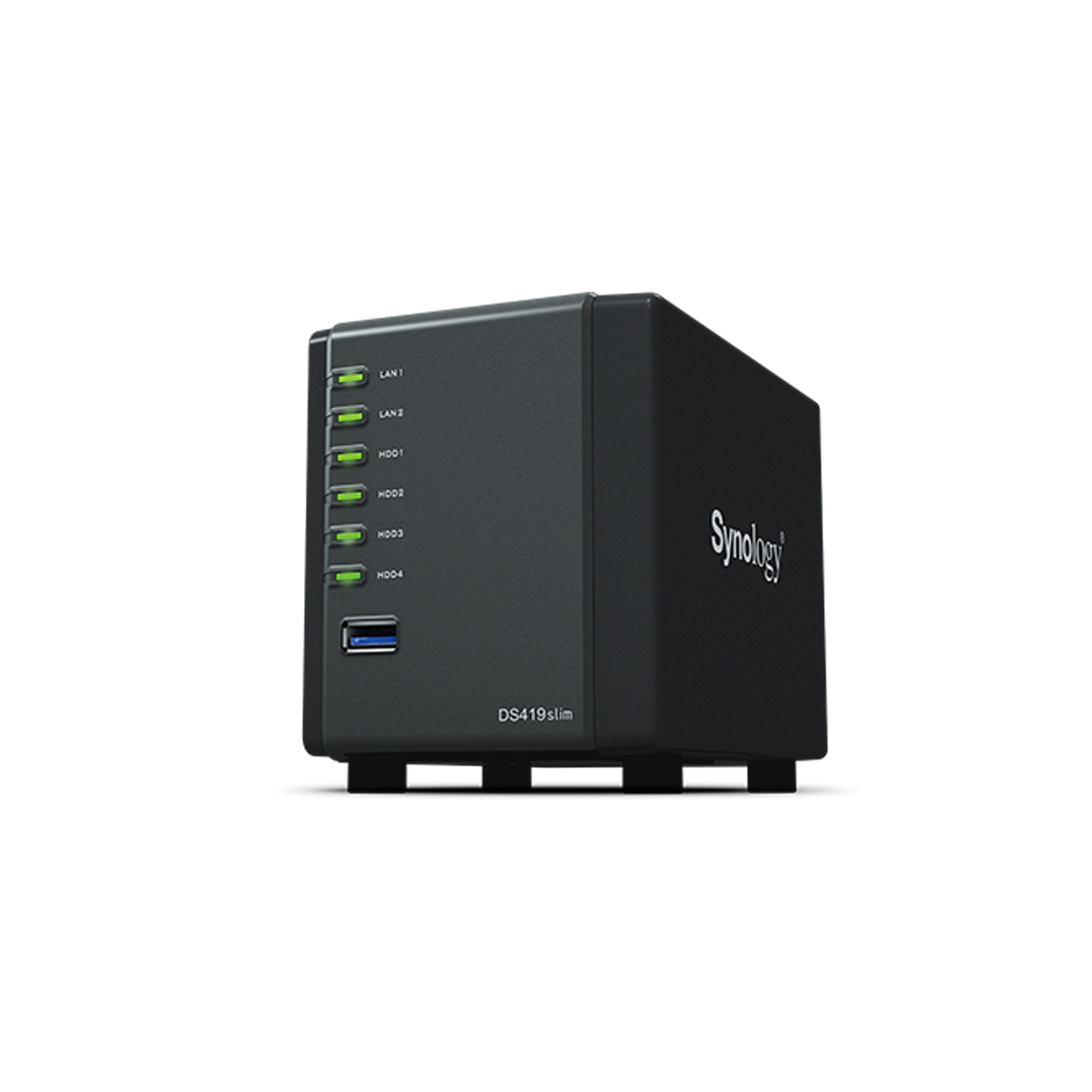 SYNOLOGY DiskStation DS419slim NAS 2,5 Zoll Anzahl Festplattenschächte: 4 Schwarz}