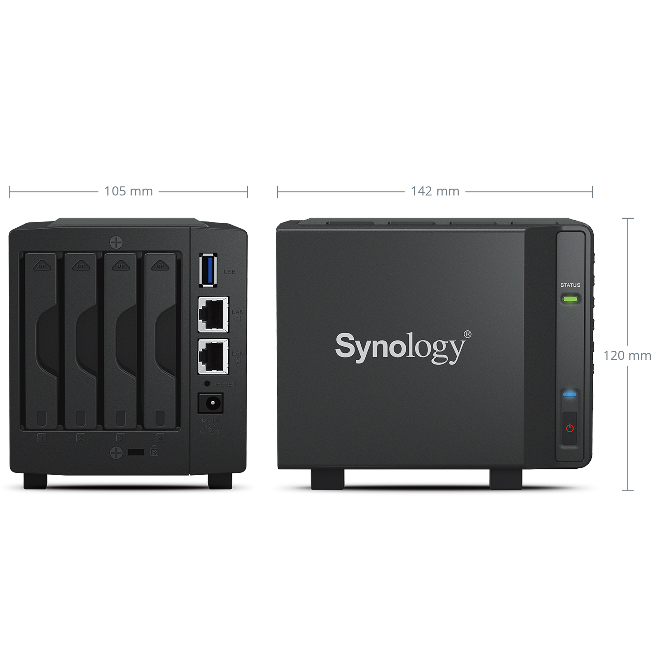 SYNOLOGY DiskStation DS419slim NAS 2,5 Zoll Anzahl Festplattenschächte: 4 Schwarz}