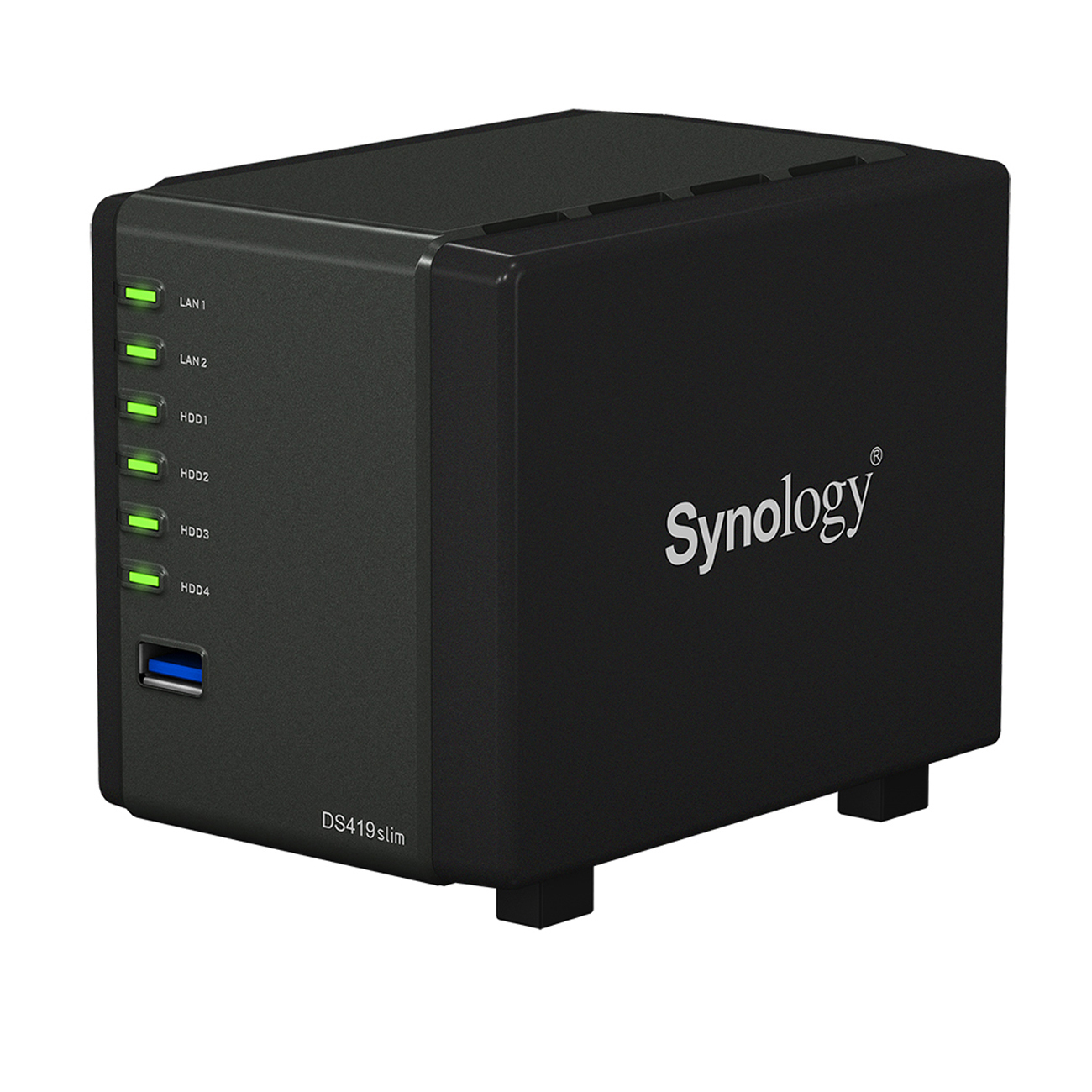 SYNOLOGY DiskStation DS419slim NAS 2,5 Zoll Anzahl Festplattenschächte: 4 Schwarz}