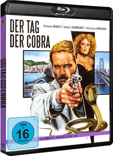 Eine DVD-Box mit einem Filmplakat. Ein Mann zielt mit einer Waffe, und eine Frau ist im Hintergrund.