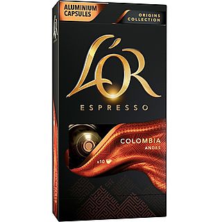 Cápsulas monodosis - L'OR ESPRESSO Colombia Andes,  pack 10, Compatibles con Nespresso