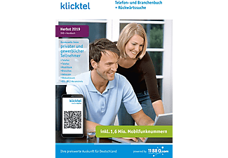 klickTel Telefon- und Branchenbuch + Rückwärtssuche: Herbst 2019 - PC - Deutsch