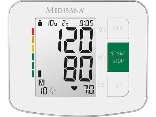 MEDISANA BU512 - Blutdruckmessgerät (Weiss/Grau)