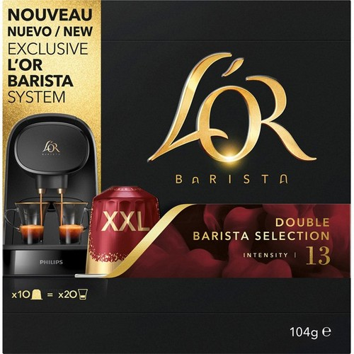 Cápsulas monodosis - L'OR Barista Doble Selection 13, Pack de 10, XXL, Exclusivas para L'OR Barista