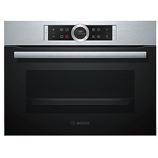 Horno - Bosch CBG675BS3, Compacto, Acero inoxidable, Pirolítico, 45L, LED