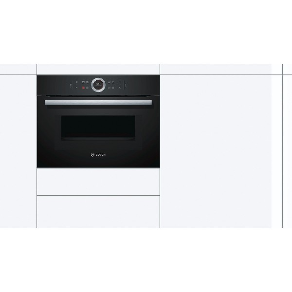 Horno - Bosch CMG633BB1, Compacto, Acero inoxidable, Función microondas, 45L, LED